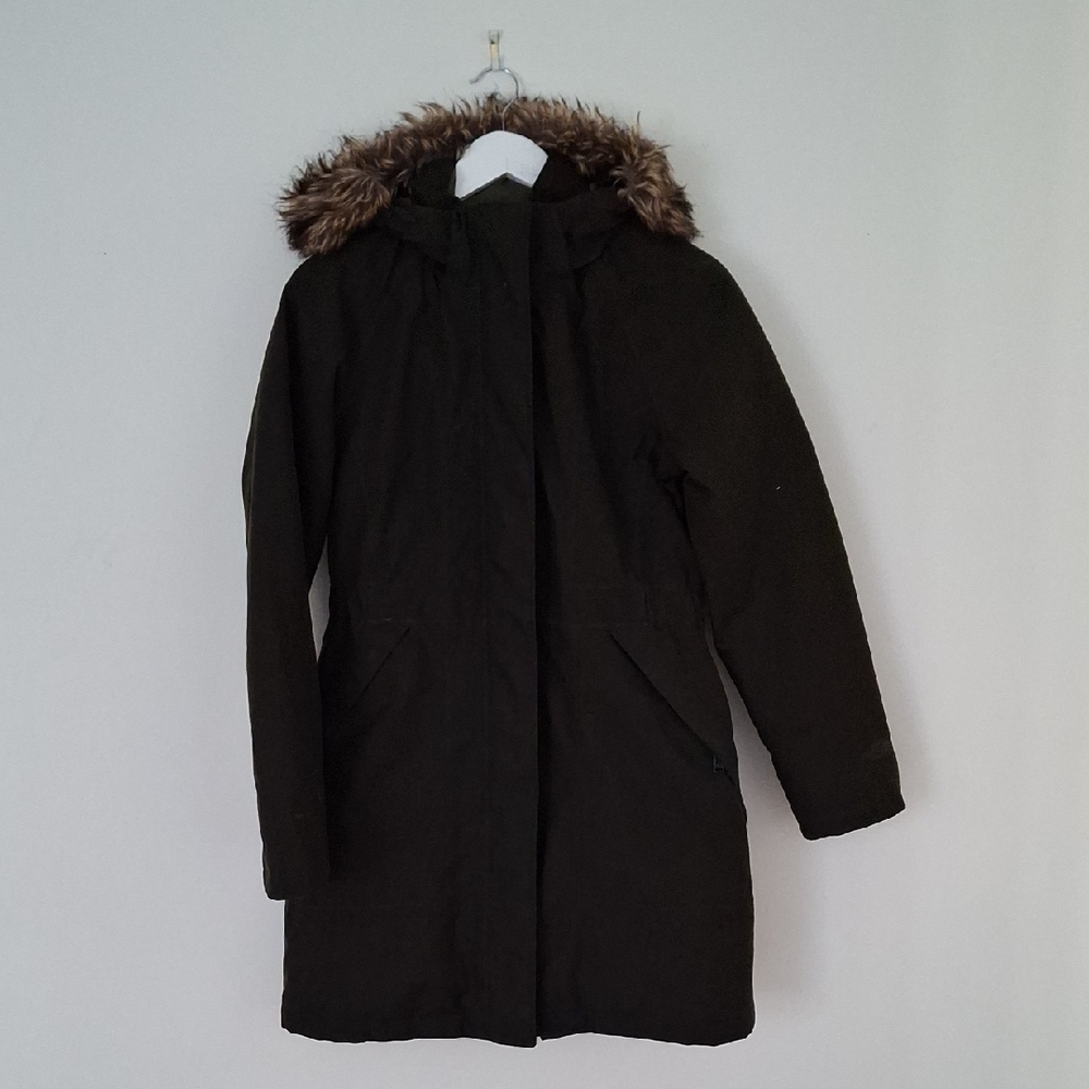 The North Face Women's Dark Green Size S Long Parka Ski Jacket